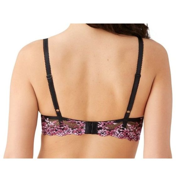 Wacoal Purple and White Embrace Lace® Unlined Underwire Bra Size 36DD - Picture 4 of 7